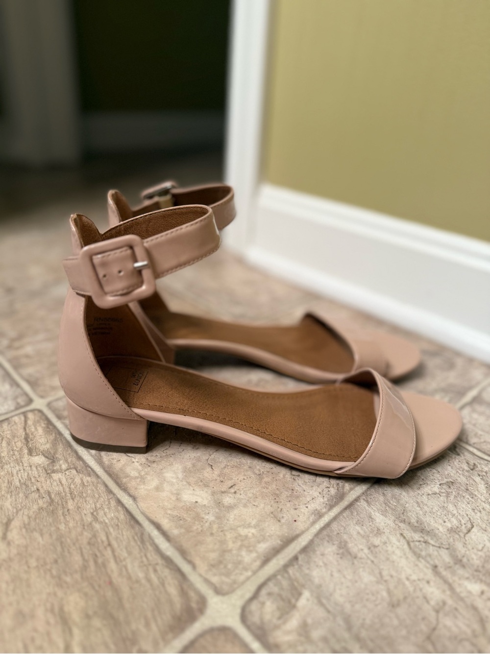14th & Union Nude Patent Block Heel Sandals – Size 7